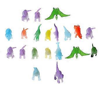Dinossauro de brinquedo que brilha no escuro, modelos de dinossauros de simulação para crianças, 20 peças.