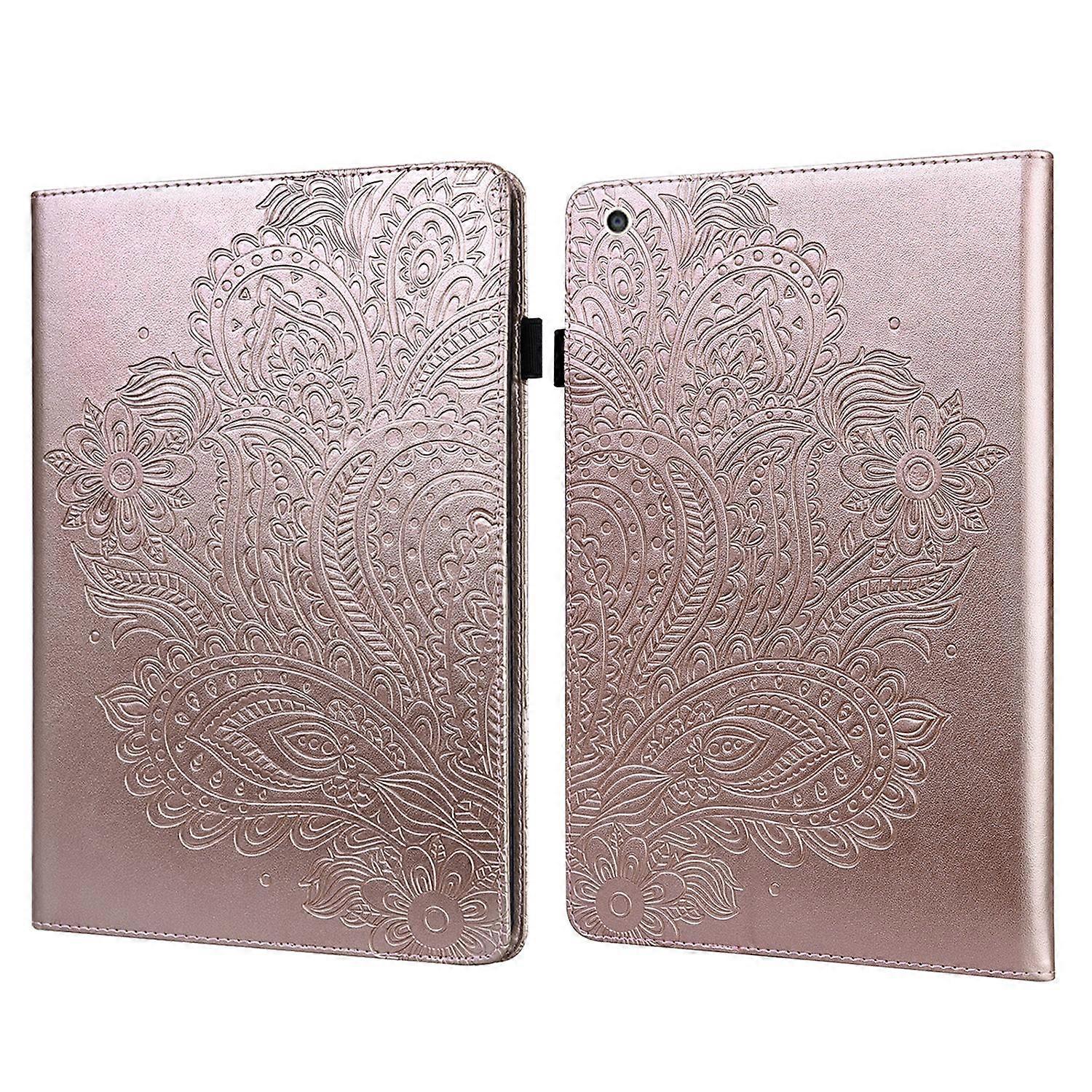 Couro Tablet Shell protetor com impressão de padrão de flor de pavão para iPad mini 4/(2019) 7,9 polegadas