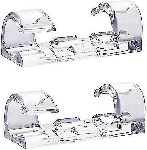 60 Transparent Cable Clamps, Sturdy, Self-adhesive Cable Holder, Durable Bracket