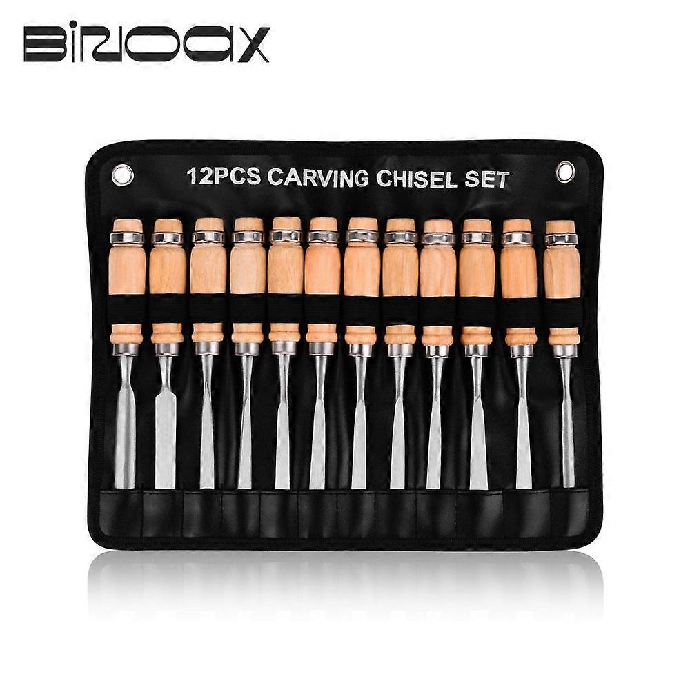 12Pcs Wood Carving Hand Chisel Tool Set Woodworking Professional Gouges Consruction An Carpentry Tools