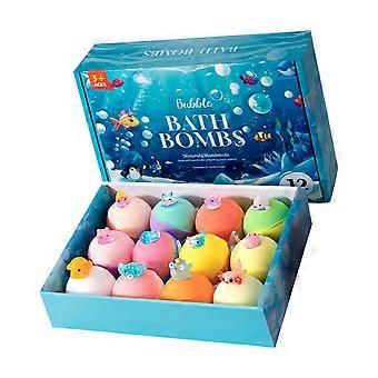 Pack Of 12 Different Bath Balls For Children Designed To Calm Mood And Nourishing Bubble Bath Multicolor