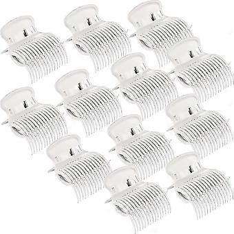 12 Pieces Hot Roller Clips Hair Curler Claw Clips Replacement Roller Clips for Small, Medium, Large and Jumbo Hair Rollers holding Women Girls Hai-Phj