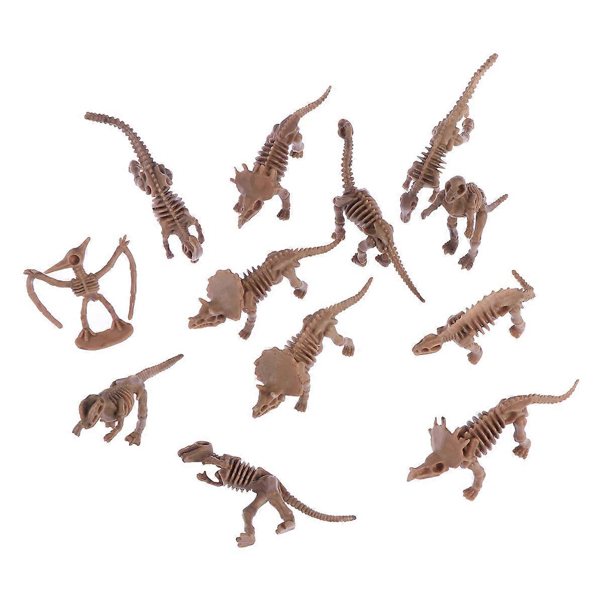 12pcs Assorted Dinosaur Skeleton Models Figures for Kids