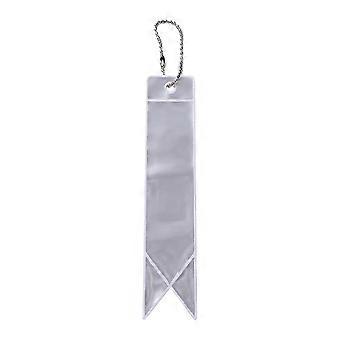 Light Blue Reflective Keychain for Night Safety, Waterproof  Visibility Pendant for Bags and Keys