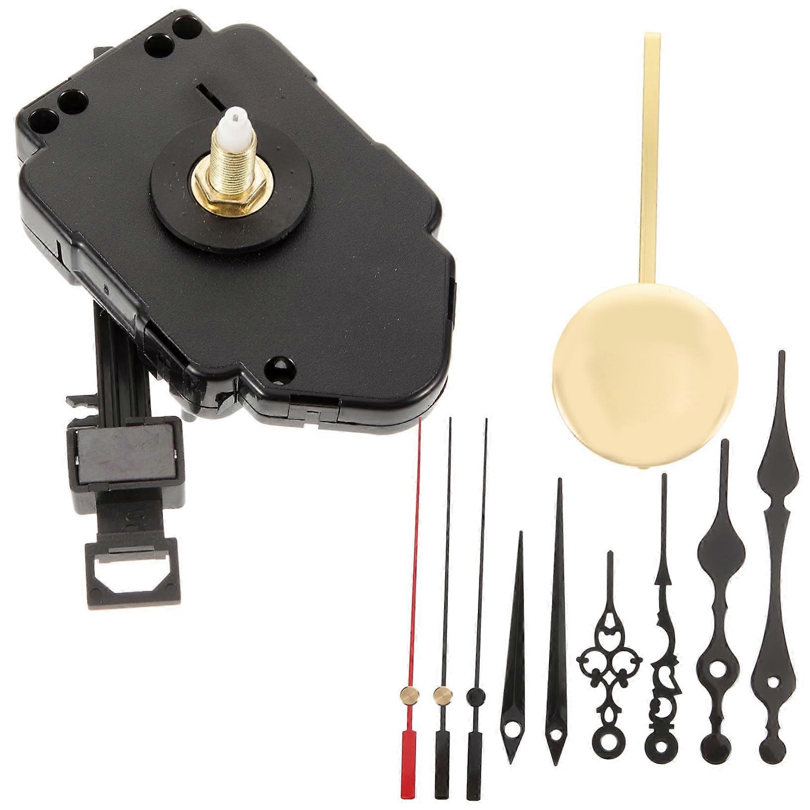 Silent Quartz Clock Movement Replacement Kit with Pendulum and Hands for DIY Wall Clock