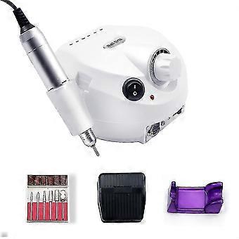 35000 Nail Polishing Machine Leather Polishing Pen Trial Grinder Mini Electric Nail Tool (white)