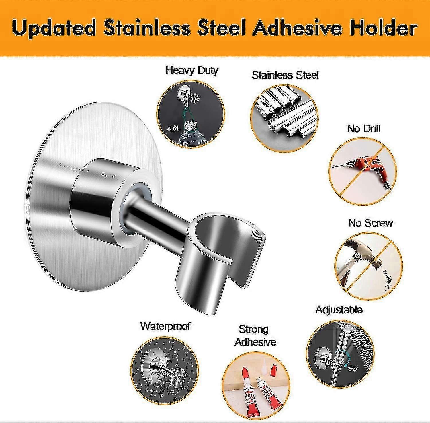 Shower Head Holders Hand Shower Bracket Adjustable Shower Rod Holder
