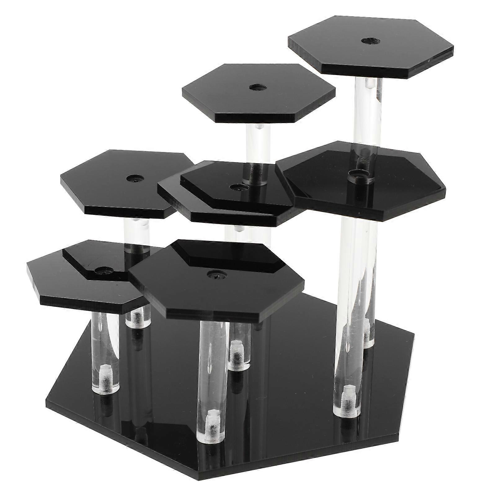 Black Acrylic Display Rack Model Stand for Home Multi-Layer Display