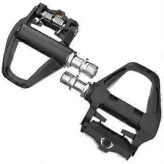 Road Bike Pedals compatible with SPD-SL Titanium Spindle Bicycle Self-Locking Pedal with Cleats Bike Race Pedals Bicycle Part