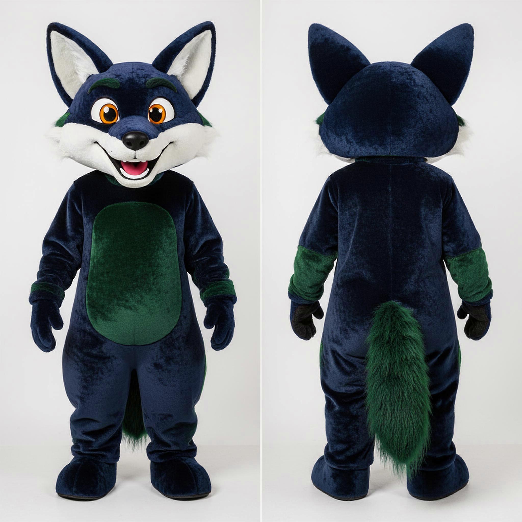 MASTICOT Navy Velvety Fox Mascot