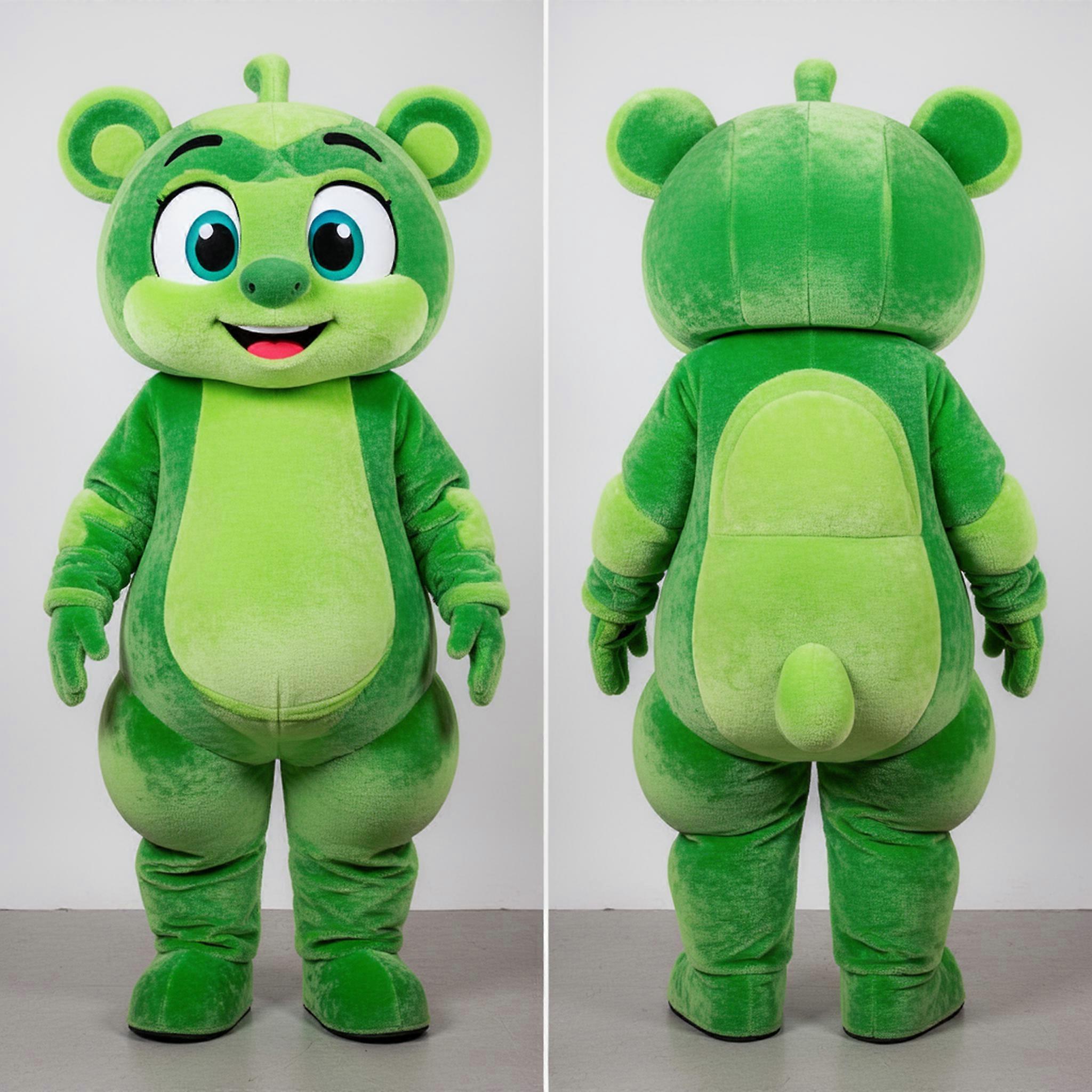 MASTICOT Emerald Green Broad Shouldered Gyro Mascot