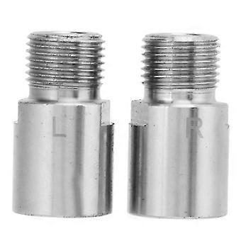 Bike Pedal Extenders, 20mm Chrome Molybdenum Steel, Silver, Protect Crank, Anti Rust, Anti Corrosive, for MTB Road Folding Bikes, 2 Pack