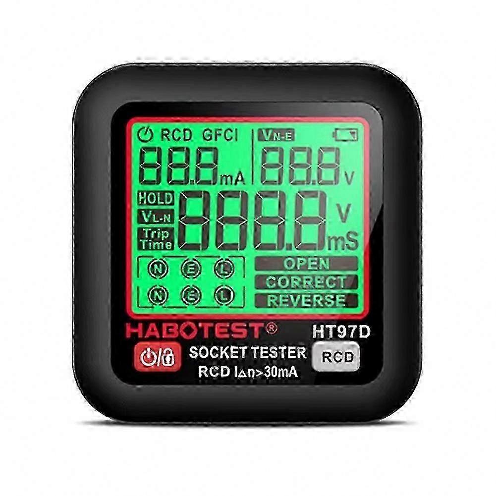 EU Plug Digital Socket Tester with Backlit Screen for Voltage Leakage Protection Detection - SOCKET WIRING SEQUENCE TEST: Insert the tester