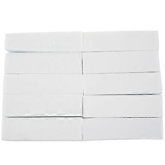 10 x White Acrylic Nail Art Tips Buffer Buffing Sanding Block Files Manicure Tool