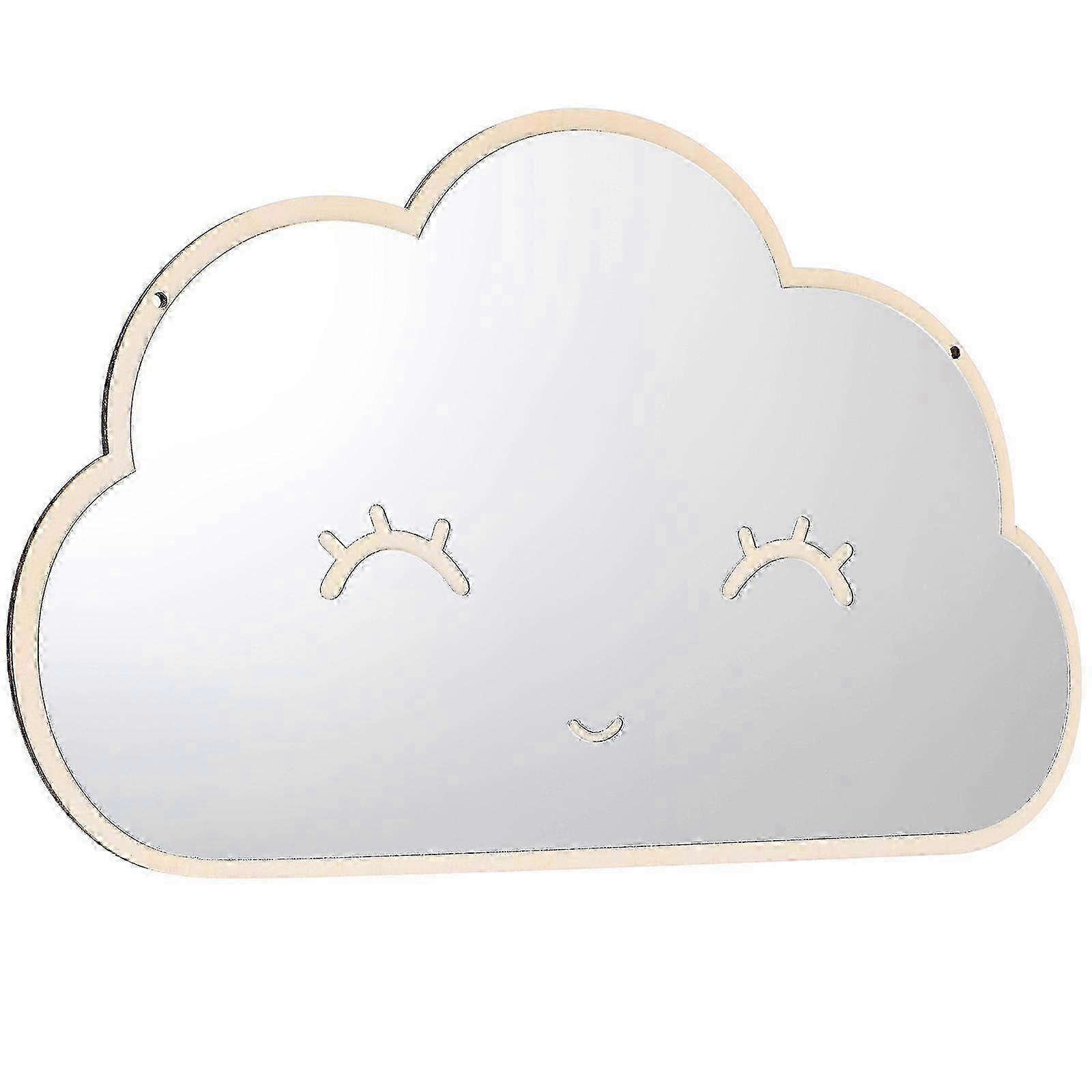 Beige Cloud Mirror Decal Acrylic Wall Sticker