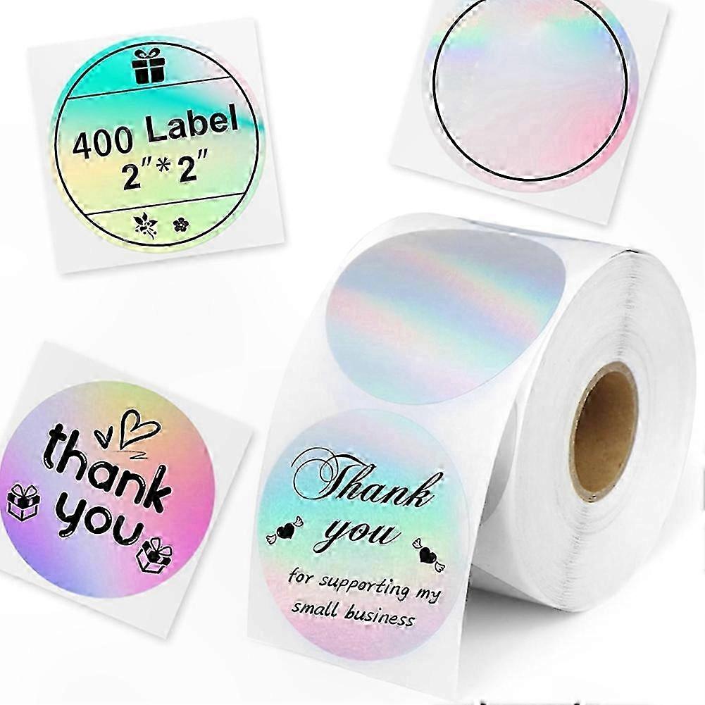 Color Coding & Logos: 2-Inch Round Self-Adhesive Direct Thermal Printer Labels, 400 Pcs
