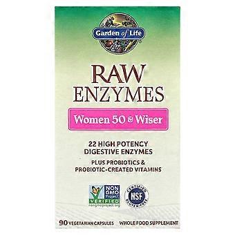 Garden of Life, RAW Enzymes, Women 50 & Wiser, 90 Vegetarian Capsules