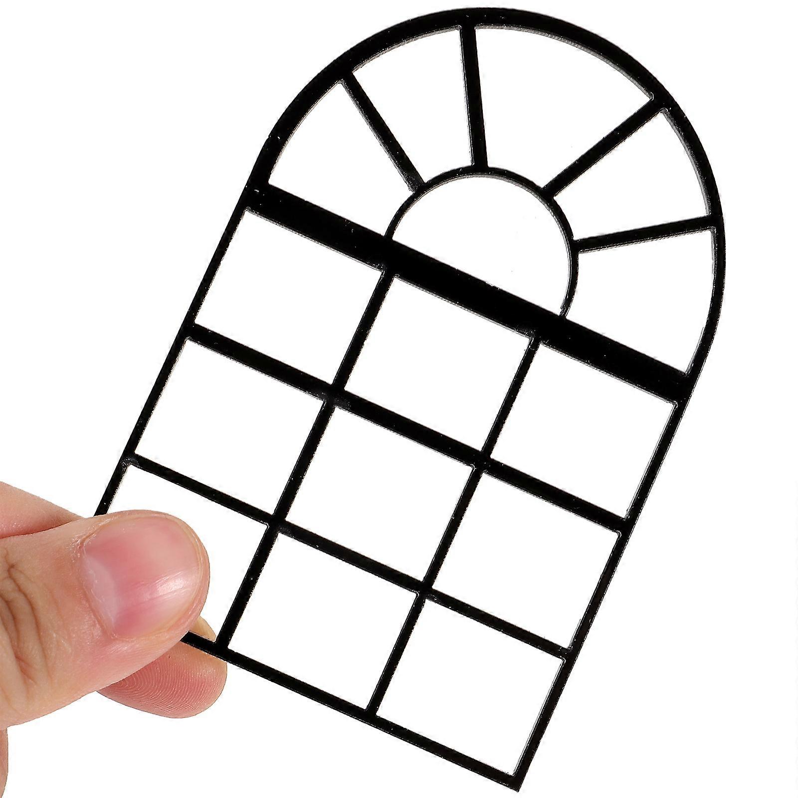 Black Window Model Toy Decorative Wall Decor for 2Pcs Room Use