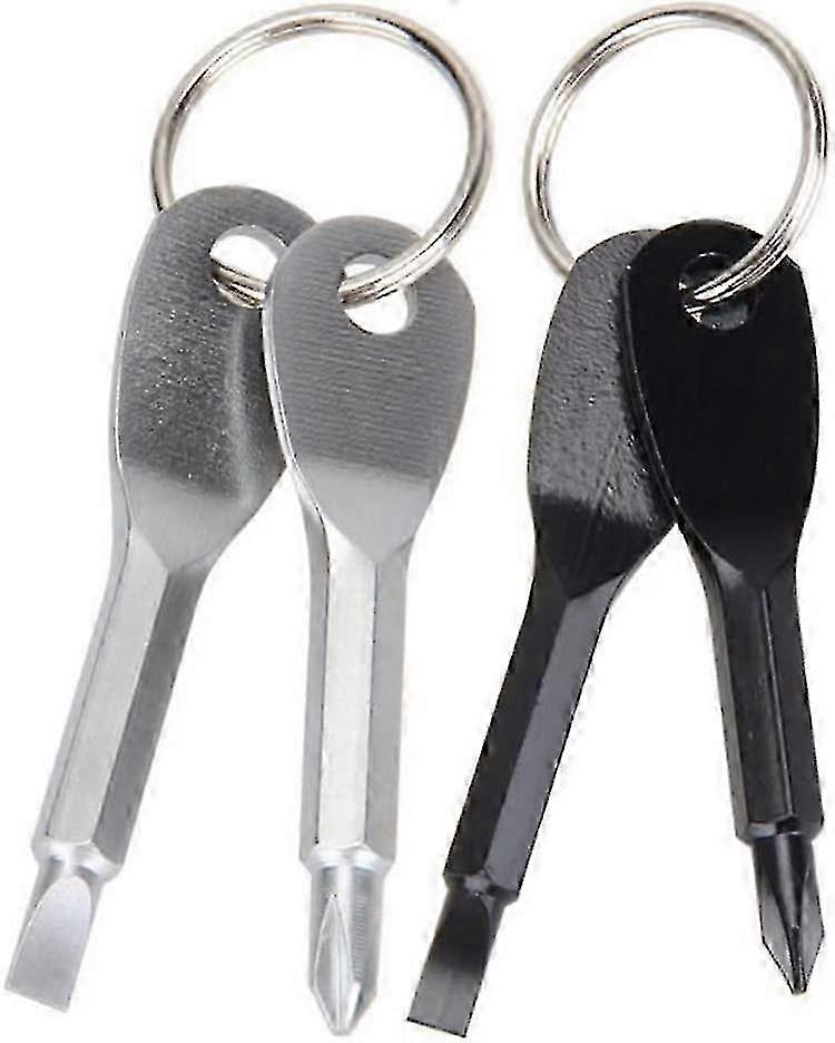 Precision Stainless Keychain Screwdriver Pair