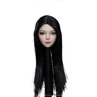 Cabeça de figura de ação feminina em escala 1/6 SDDX04C com olhos móveis e expressão realista.