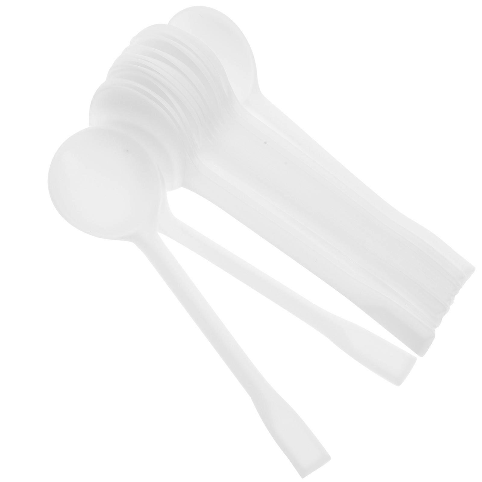 Dessert Spoon Spoon for Cake Serving 100Pcs White