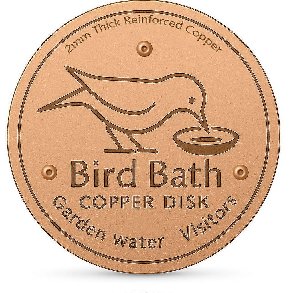 2mm Thick Copper Bird Bath Disk, Garden Water Basin Cleaner & Protector