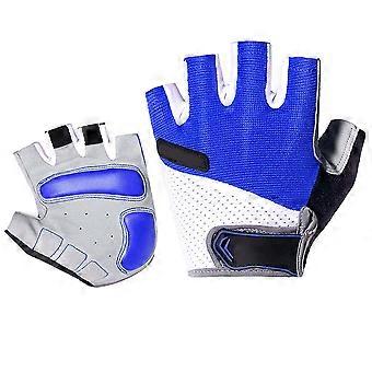 Breathable Blue Half Finger Gloves for Cycling Use 1Pair Sports Gloves