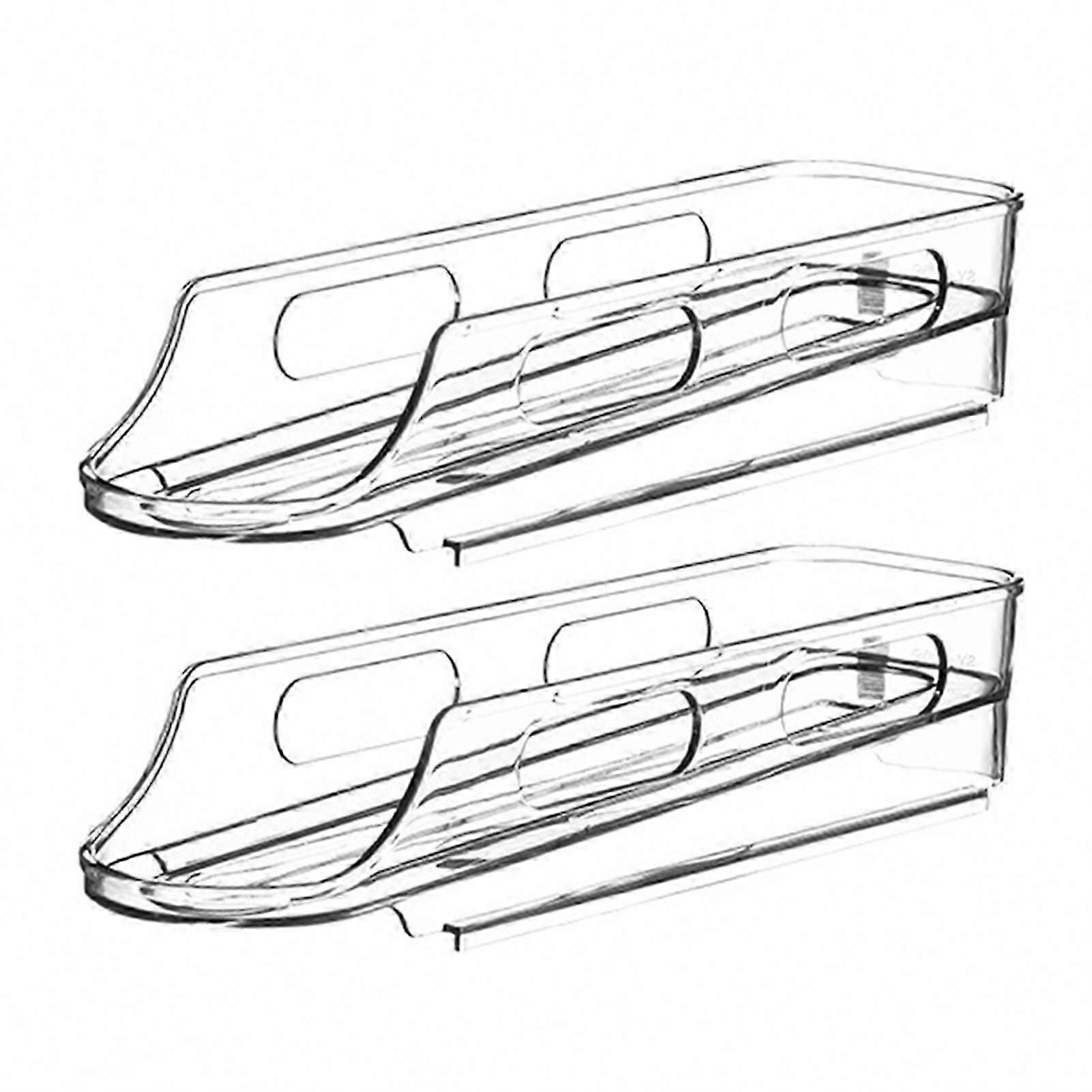 Seamless Roll-Out Access for Orderly Egg Management: Automatic Rolling Egg Storage Rack for Refrigerator