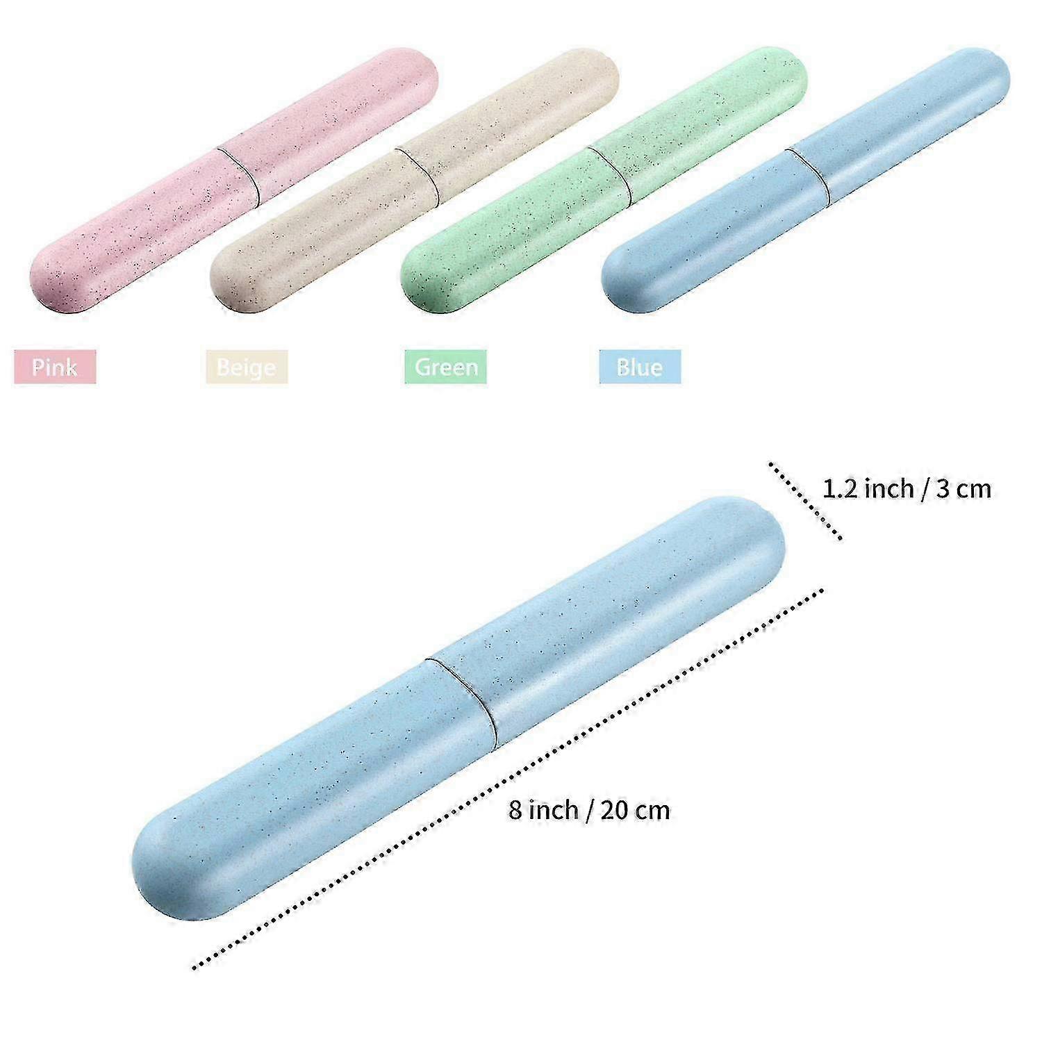 Plastic Toothbrush Case Holder 12 Pack, 4 Assorted Colors Travel Toothpaste Protector