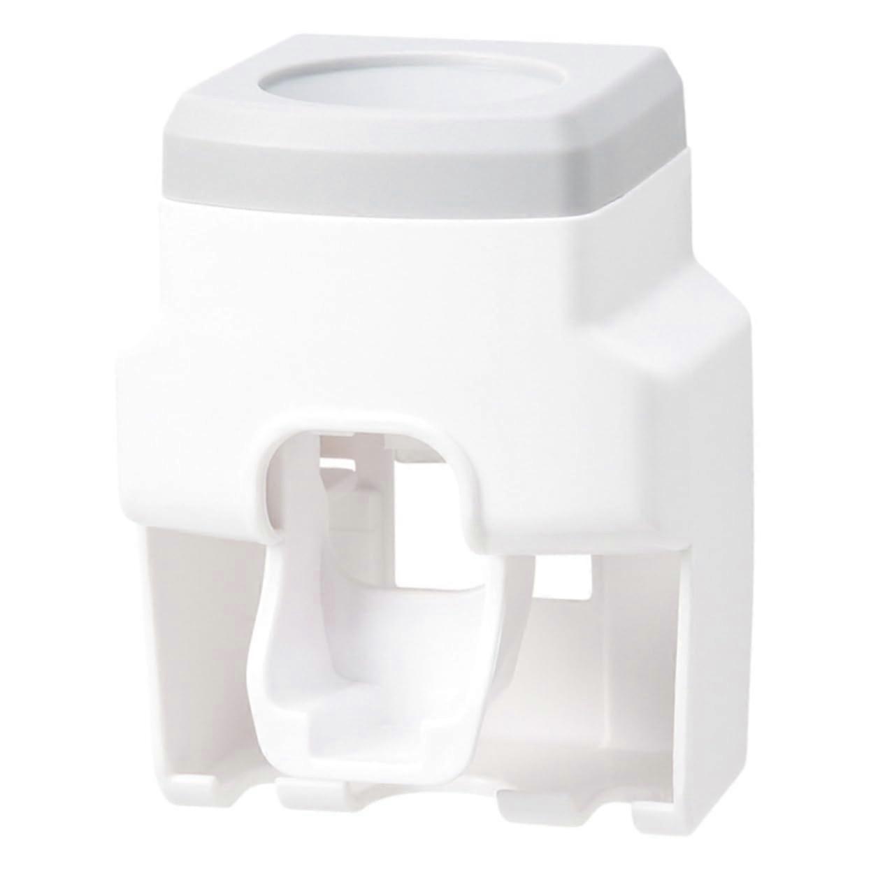 Automatic Toothpaste Squeezer and Toothbrush Holder Wall Mount Dispenser for Hygienic Space Saving Storage