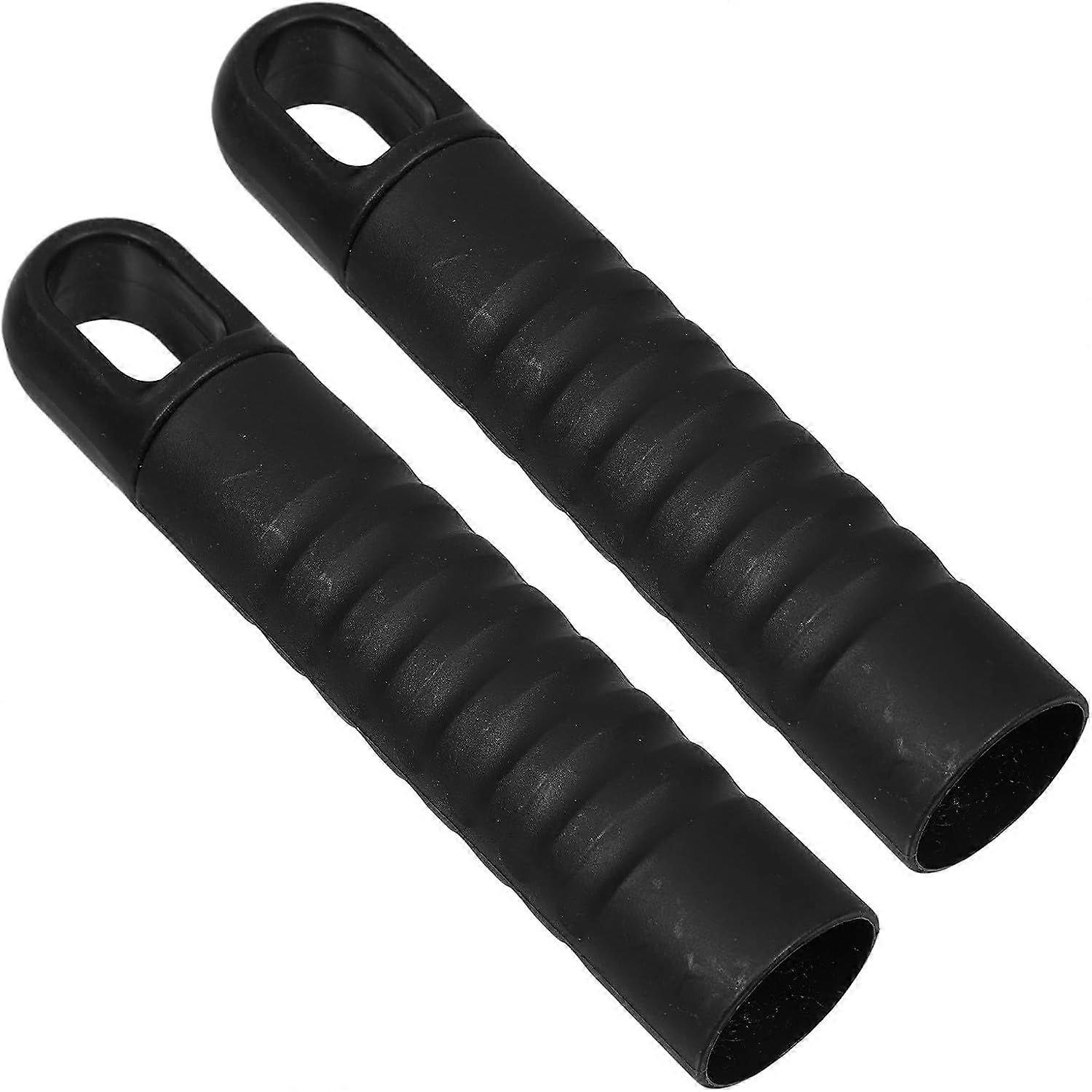 Handle End Cap Cover, 2pcs Plastic Black Grip Replacement