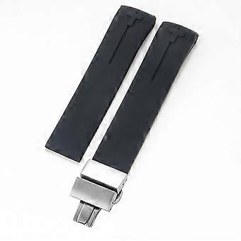 Silicone Rubber Watch Band 20mm 21mm Compatible with Tissot 1853 T-Touch T013 T047T081T33 Waterproof