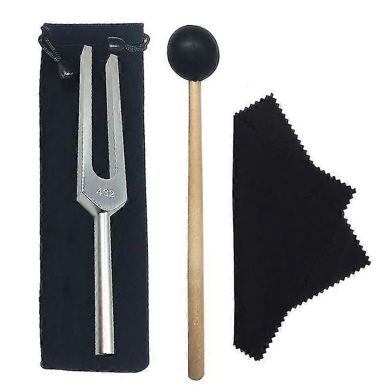 432 Hz Tuning Fork With Bag Mallet Cloth  For Ultimate Healing And Relaxation