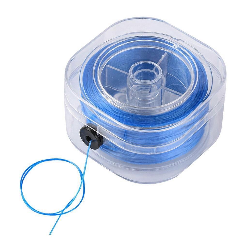 Flat Elastic String Elastic Beading Thread for Stretch Bracelet Making Blue 0.8mm 98.43 Yards(90m)/Box