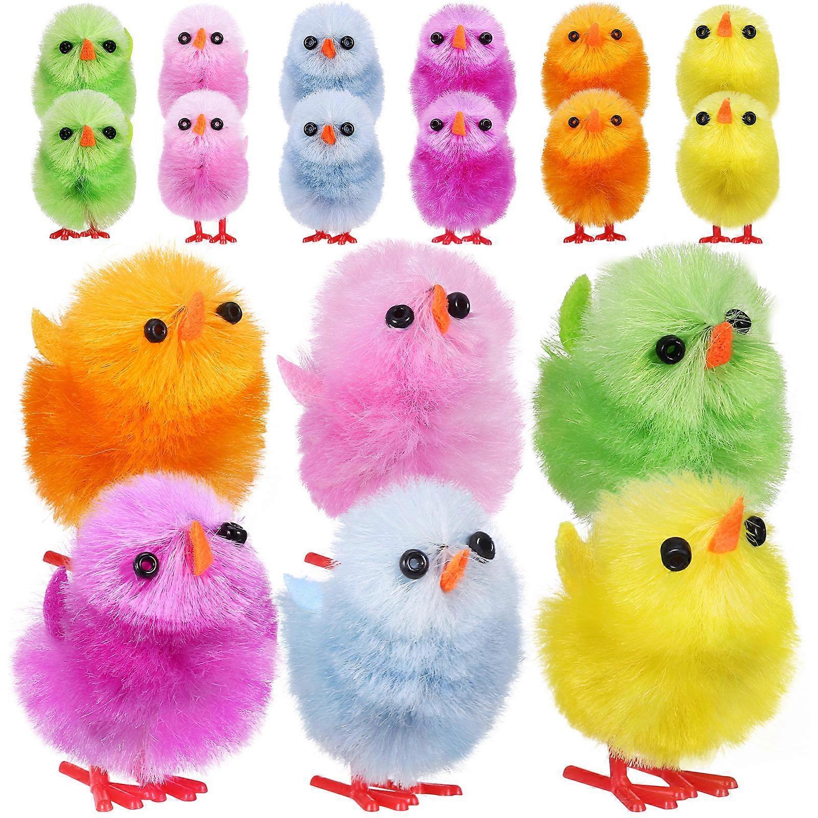 18 Pcs Easter Mini Chicks Fuzzy Chicks Fluffy Easter Chicks Fake Easter Chicks Decorations