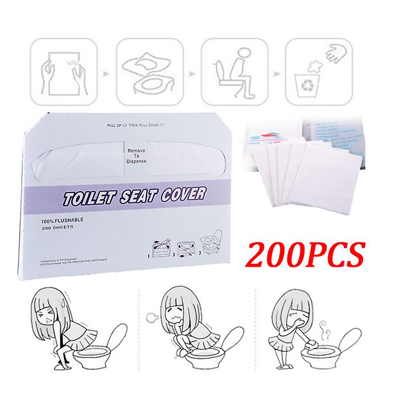 200x draagbare wegwerpgezondheidsbril papieren hoes reizend toiletkussen