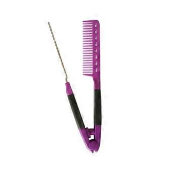 V Shaped Hair Straightening Comb for Fashion Hairstyles Comfort Grip Detangling Brush Hairdressing Tool