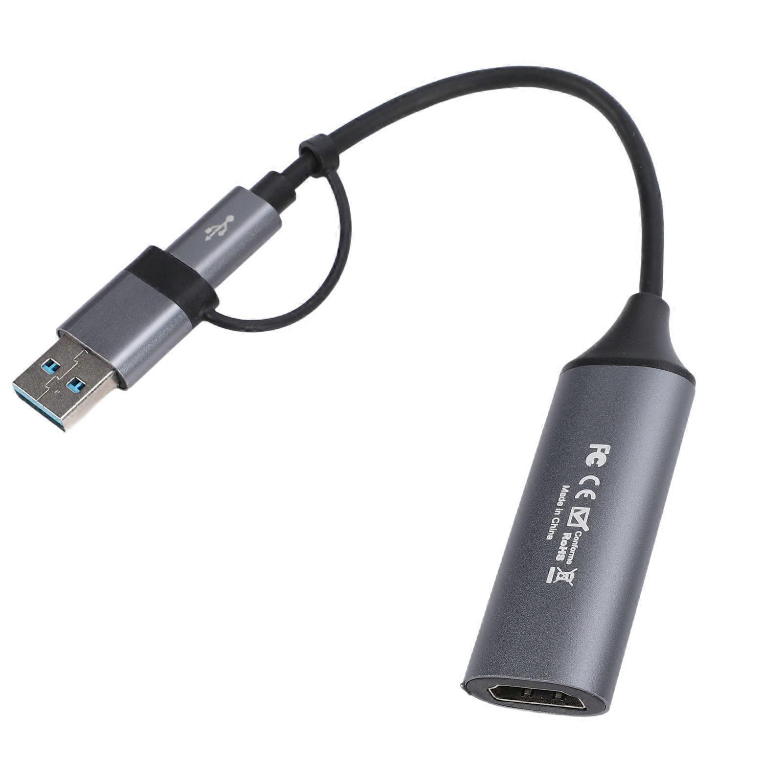 HD Multimedia Interface to Type C USB3.0 Capture Card for Gaming Consoles Camera PC Computer