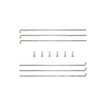 14G Fietsspaken met Spaaknippels, 6 Stuks, zilverkleurig, 230mm