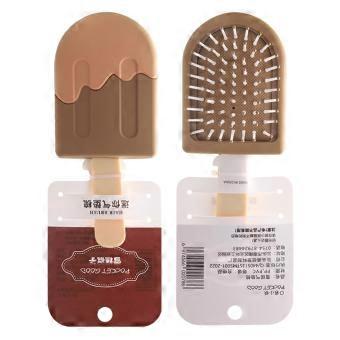 Mini Hair Brush with Air Cushion Detangling, Cute Ice Cream Design Comb for Travel and Women