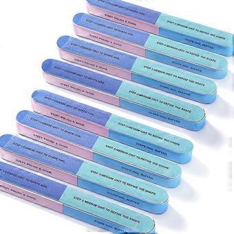 8 Pack Nail Buffer,Nail File Buffer Block, 7 Way File,Removes Ridges,for Manicure Block Acrylic Gel Nails Remover, Women Home & Salon Use, Straight,Pe