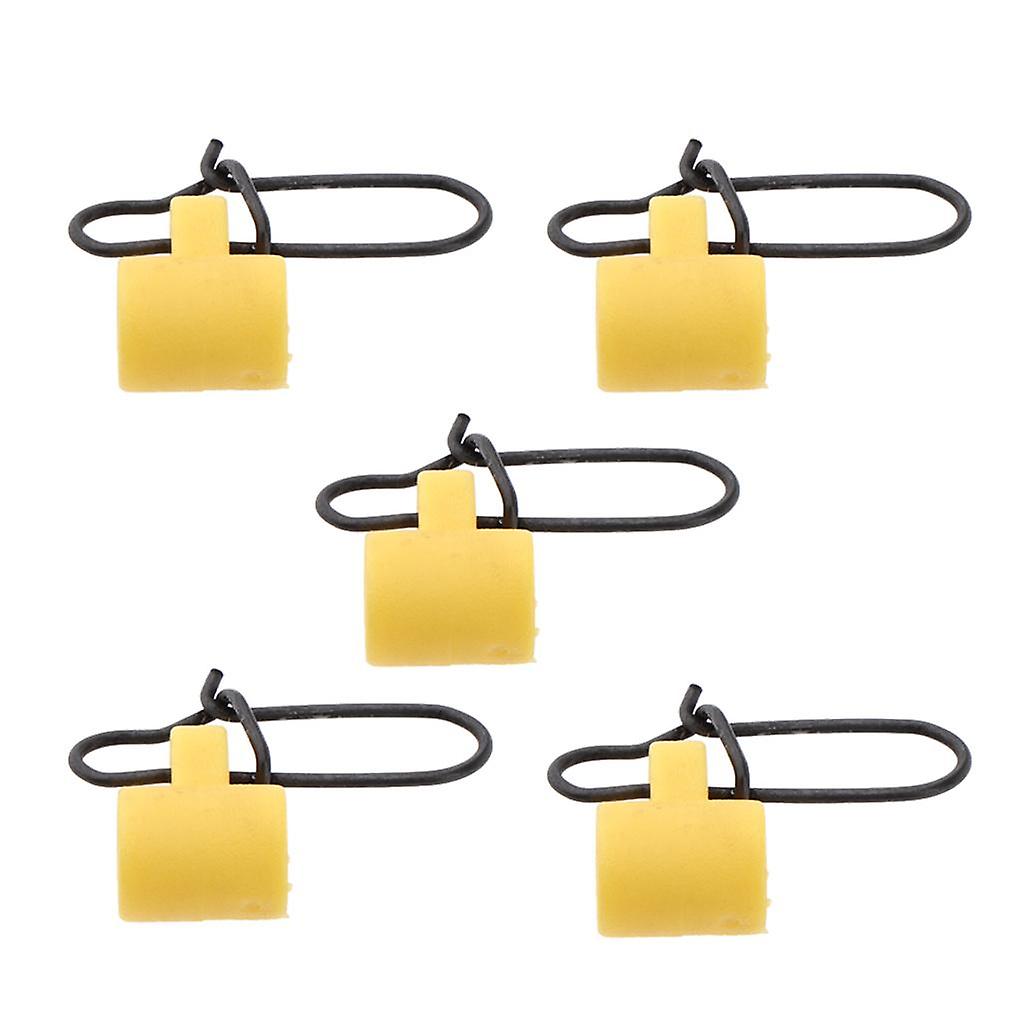 5Pcs Fishing Sinker Slides with Hooked Snap Connector Swivels for Braid Line