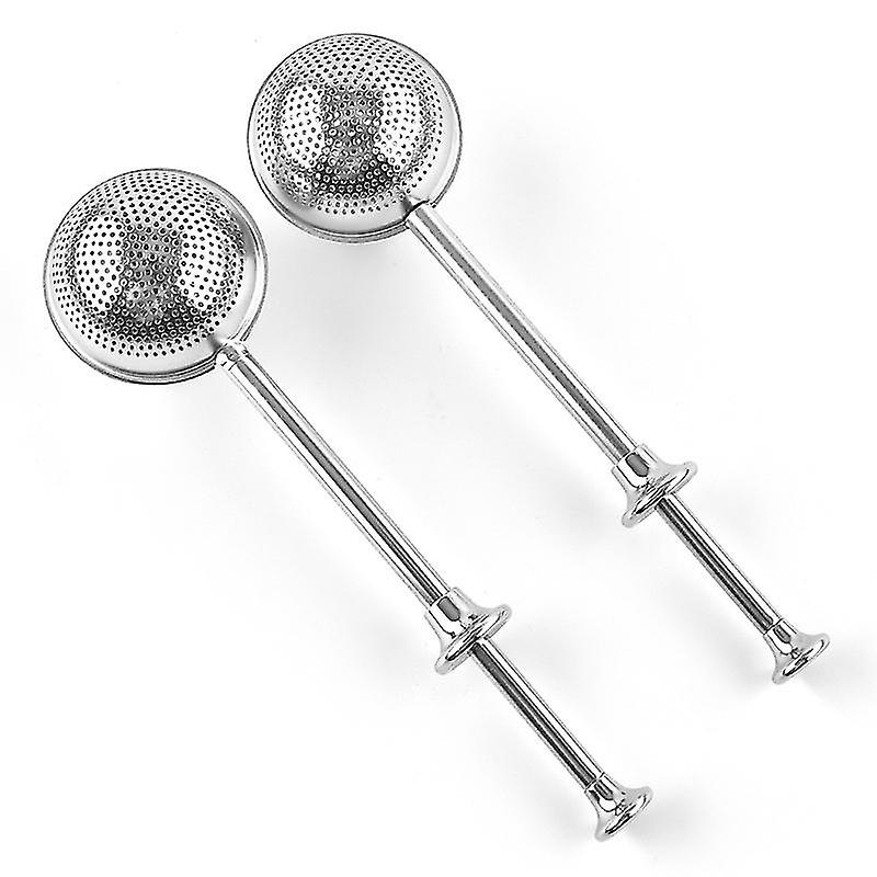Boule de thé à longue poignée en acier inoxydable, filtre à infuseur de thé Premium 2pcs pour thé en vrac, diffuseur d’intervalle de thé à mailles fines réutilisable pour tasse An