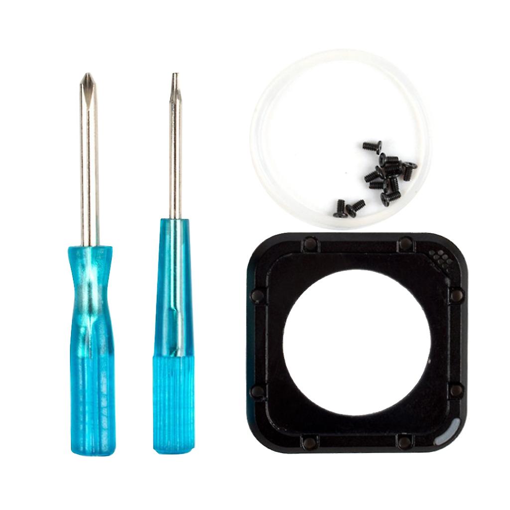 Lens Ring Replacement Protective Case Frame with Screwdriver for Go Pro 4S