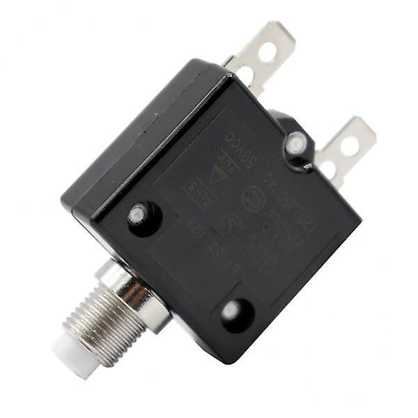 6x12V-24V Push Button Resettable Circuit Breaker for 2 Quick Terminals 30AMP