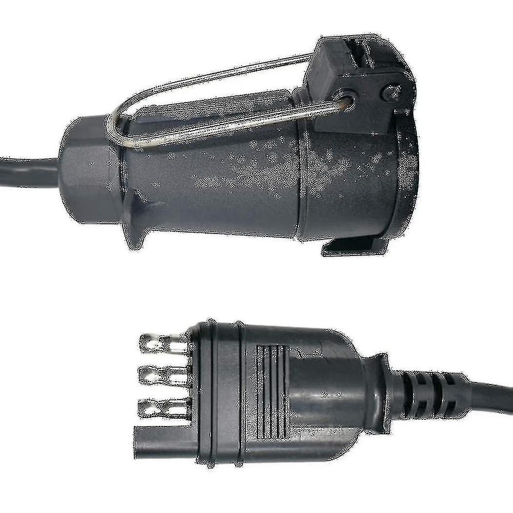 3x Us To Europe Trailer Light Converter 4 Way Flat Socket (american Vehicle) To 7 Way Round Socket
