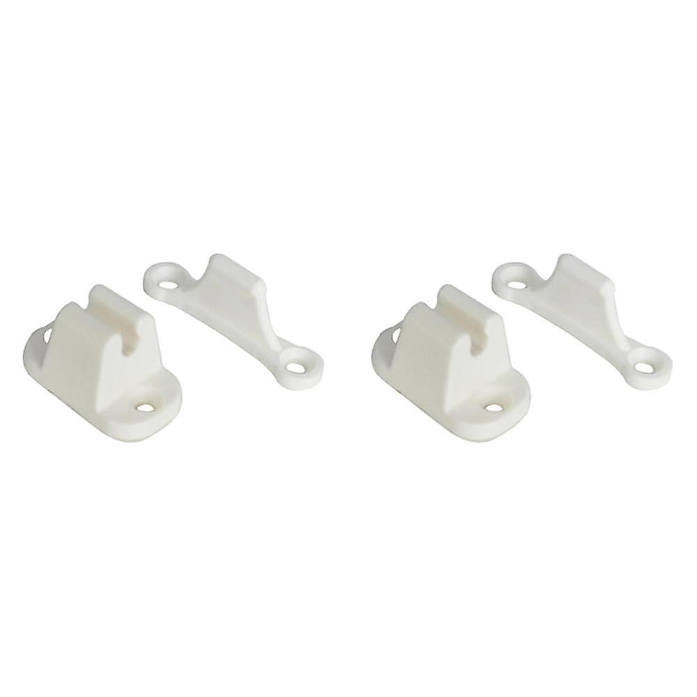 Door Retainer Kit T Shape Door Stop Retaining Catch Latch White