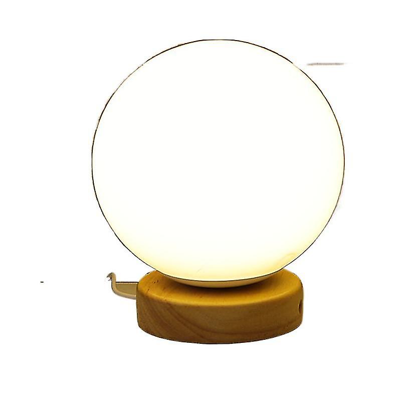Bedroom Bedside Led Desk Lamp For Reading Usb Power Wooden Simple Home Creative Warm Dimmer Night Light With Remote Controller