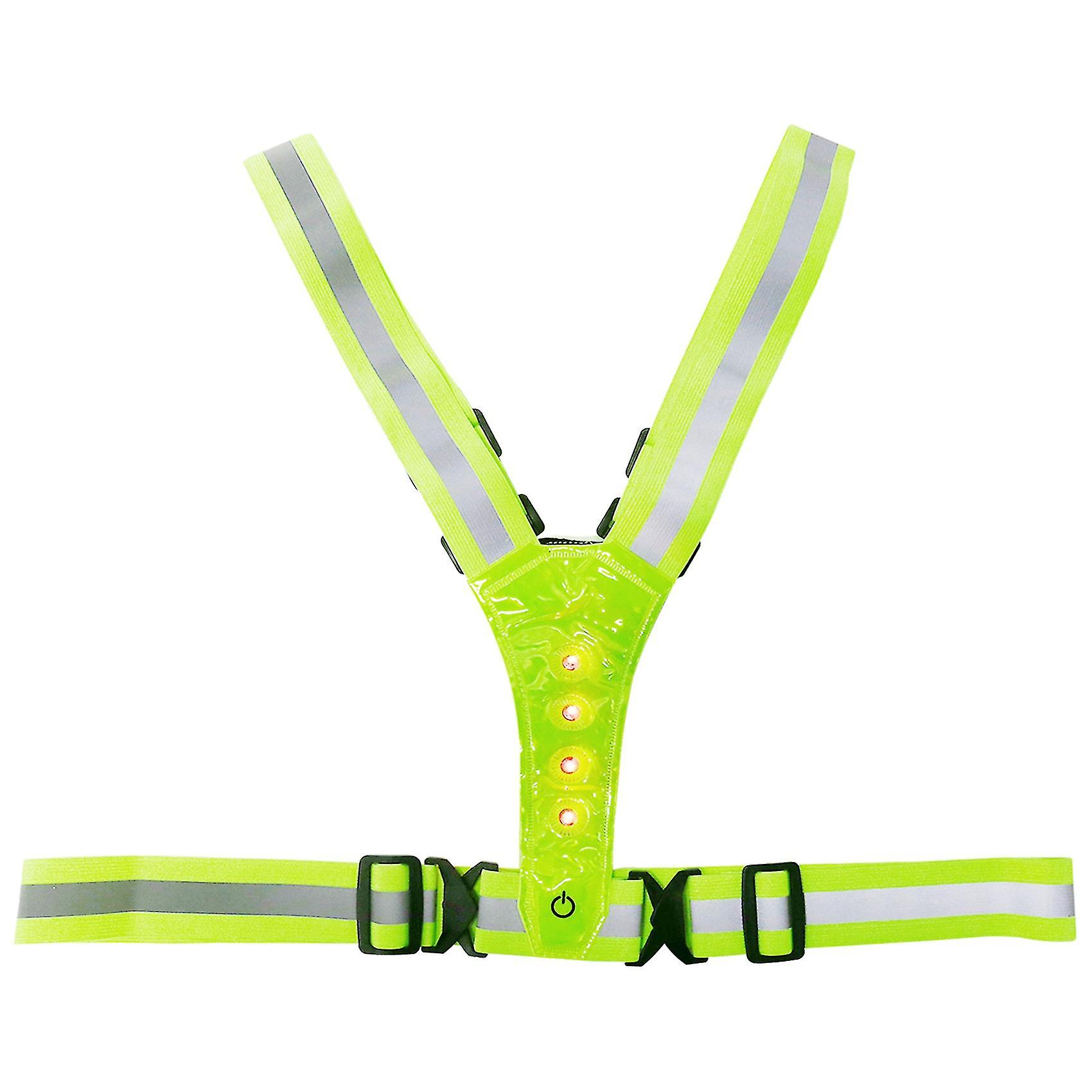 Reflective Vest,adjustable,high Visibility Vest,safety Vest With 8 Led , High Visibility For Joggin