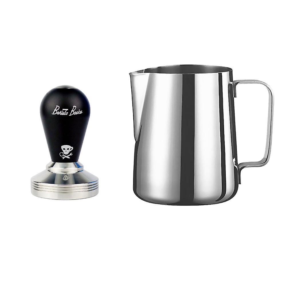 Espresso Milk Frothing Pitcher Steam Milk Latte Jug + Monster Coffee Tamper